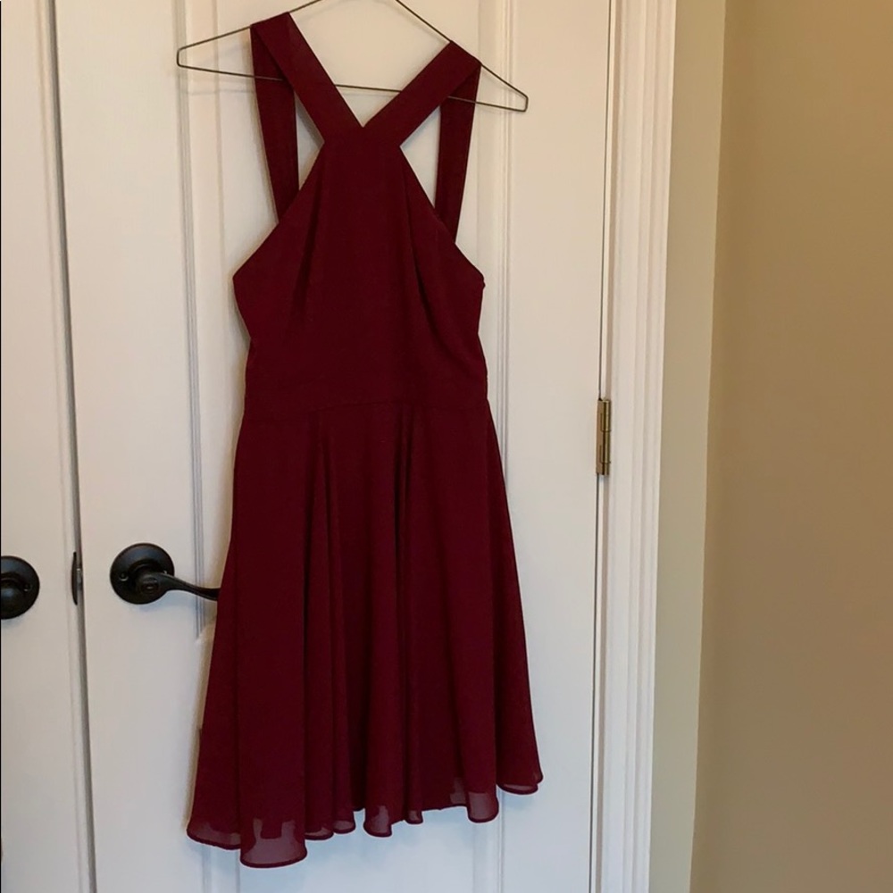 Lulu’s Burgundy Skater Dress